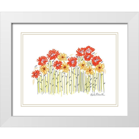 Spring Fever White Modern Wood Framed Art Print with Double Matting by Roberts, Kait