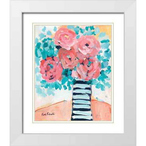 Fancy and Floral White Modern Wood Framed Art Print with Double Matting by Roberts, Kait