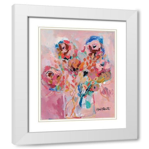 Dream Blooms White Modern Wood Framed Art Print with Double Matting by Roberts, Kait