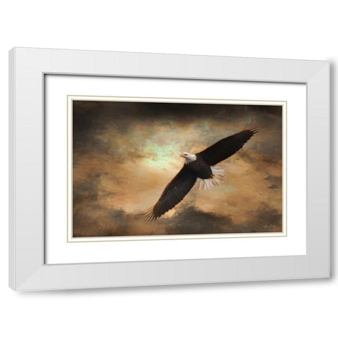 Soaring Eagles White Modern Wood Framed Art Print with Double Matting by Deiter, Lori