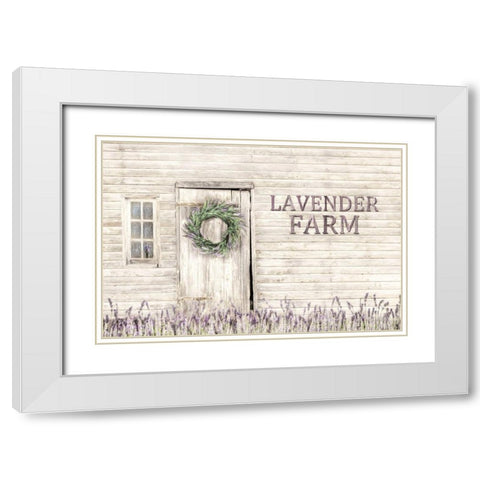 Lavender Farm White Modern Wood Framed Art Print with Double Matting by Deiter, Lori