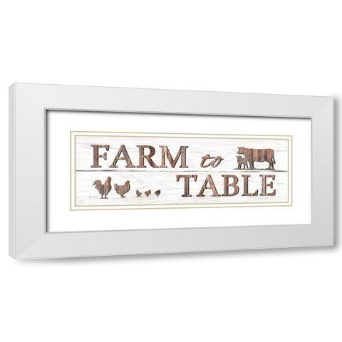 Farm to Table White Modern Wood Framed Art Print with Double Matting by Deiter, Lori