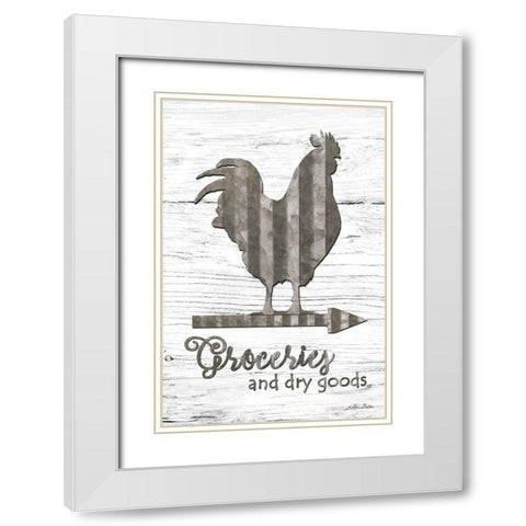 Groceries White Modern Wood Framed Art Print with Double Matting by Deiter, Lori