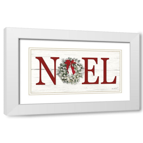Christmas Noel White Modern Wood Framed Art Print with Double Matting by Deiter, Lori