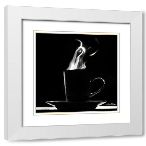 Coffee Time II White Modern Wood Framed Art Print with Double Matting by Deiter, Lori