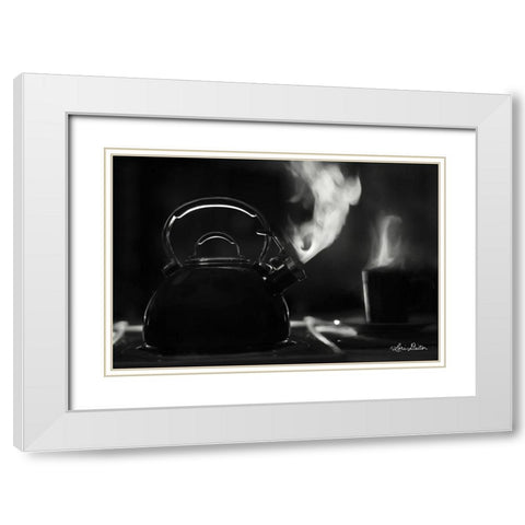 Tea Time I White Modern Wood Framed Art Print with Double Matting by Deiter, Lori