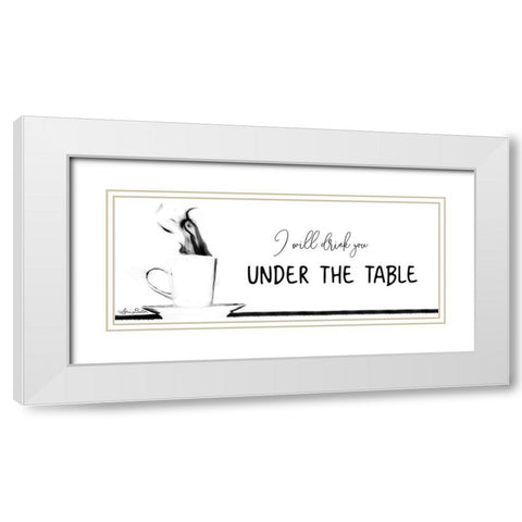 Under the Table White Modern Wood Framed Art Print with Double Matting by Deiter, Lori