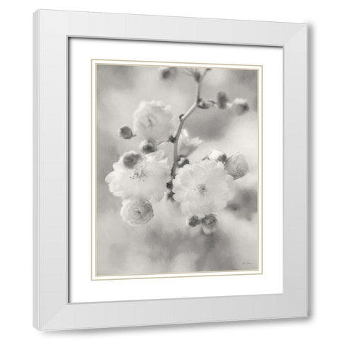 Painted Blossoms I White Modern Wood Framed Art Print with Double Matting by Deiter, Lori