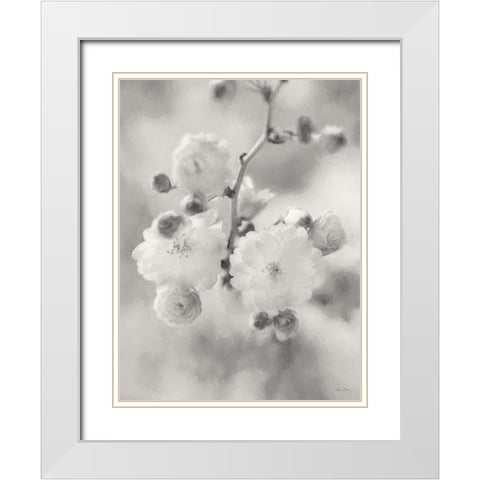 Painted Blossoms I White Modern Wood Framed Art Print with Double Matting by Deiter, Lori