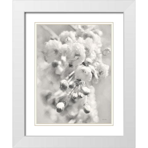 Painted Blossoms II White Modern Wood Framed Art Print with Double Matting by Deiter, Lori