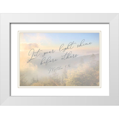 Let Your Light Shine White Modern Wood Framed Art Print with Double Matting by Deiter, Lori