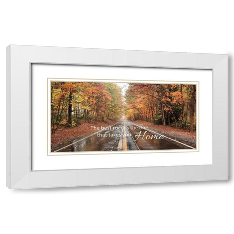 The Best Road White Modern Wood Framed Art Print with Double Matting by Deiter, Lori