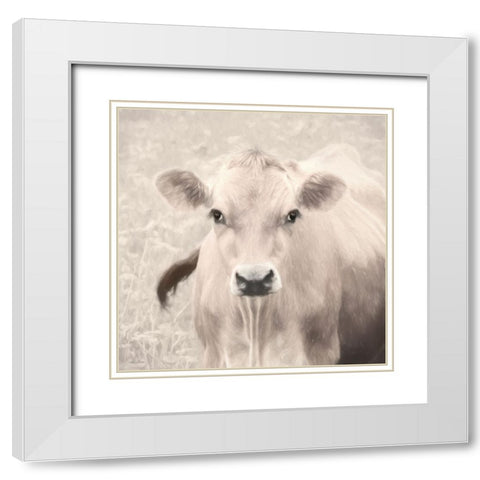 Nellie White Modern Wood Framed Art Print with Double Matting by Deiter, Lori
