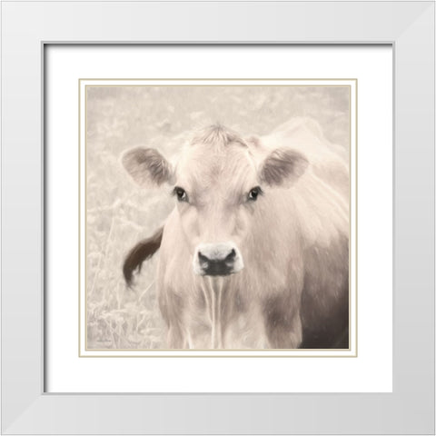 Nellie White Modern Wood Framed Art Print with Double Matting by Deiter, Lori