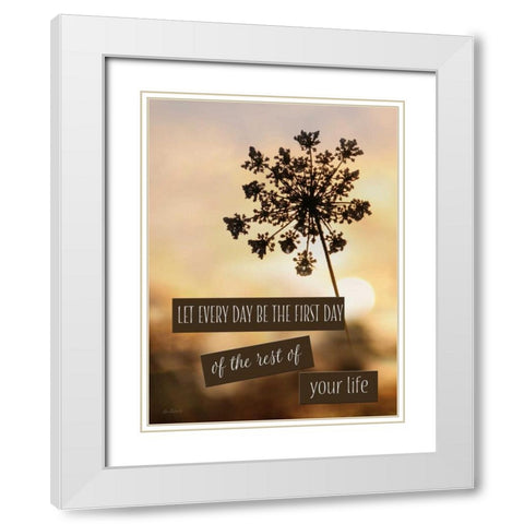 The First Day White Modern Wood Framed Art Print with Double Matting by Deiter, Lori