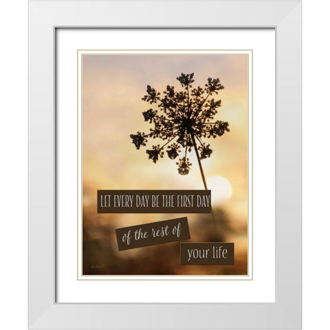 The First Day White Modern Wood Framed Art Print with Double Matting by Deiter, Lori