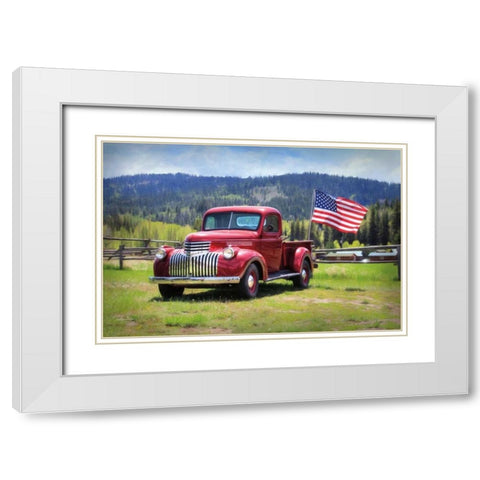 American Made II White Modern Wood Framed Art Print with Double Matting by Deiter, Lori