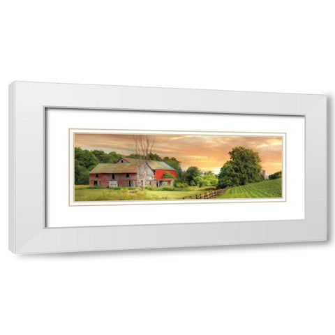 Greener Pastures White Modern Wood Framed Art Print with Double Matting by Deiter, Lori