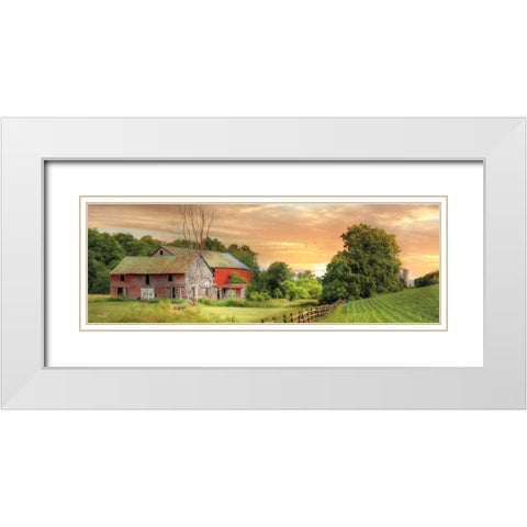 Greener Pastures White Modern Wood Framed Art Print with Double Matting by Deiter, Lori