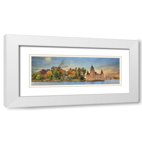 Autumn at the Castle White Modern Wood Framed Art Print with Double Matting by Deiter, Lori