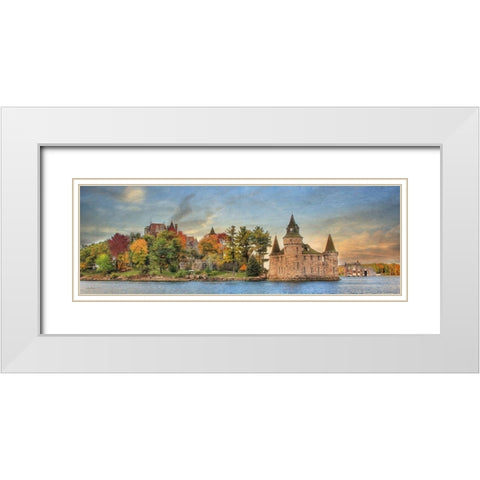 Autumn at the Castle White Modern Wood Framed Art Print with Double Matting by Deiter, Lori