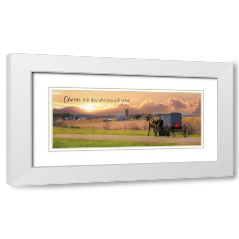 Choose the Day White Modern Wood Framed Art Print with Double Matting by Deiter, Lori