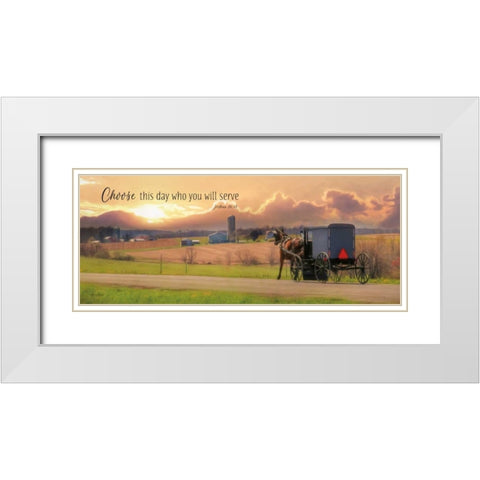 Choose the Day White Modern Wood Framed Art Print with Double Matting by Deiter, Lori
