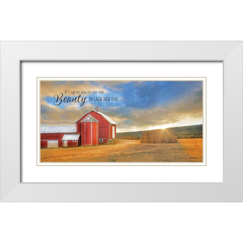 The Beauty in Each New Day White Modern Wood Framed Art Print with Double Matting by Deiter, Lori