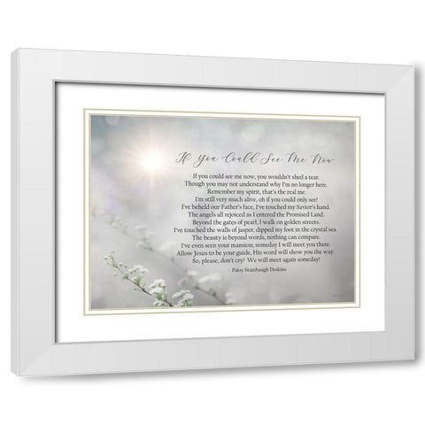 If You Could See Me Now - Floral White Modern Wood Framed Art Print with Double Matting by Deiter, Lori