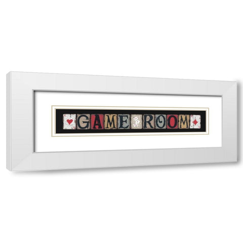 Game Room White Modern Wood Framed Art Print with Double Matting by Spivey, Linda