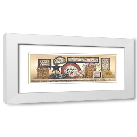 Sign Collector White Modern Wood Framed Art Print with Double Matting by Spivey, Linda