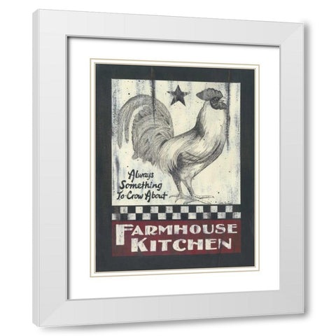Farmhouse Kitchen White Modern Wood Framed Art Print with Double Matting by Spivey, Linda