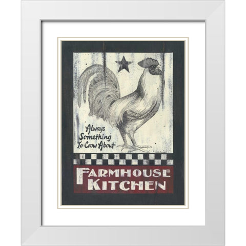 Farmhouse Kitchen White Modern Wood Framed Art Print with Double Matting by Spivey, Linda