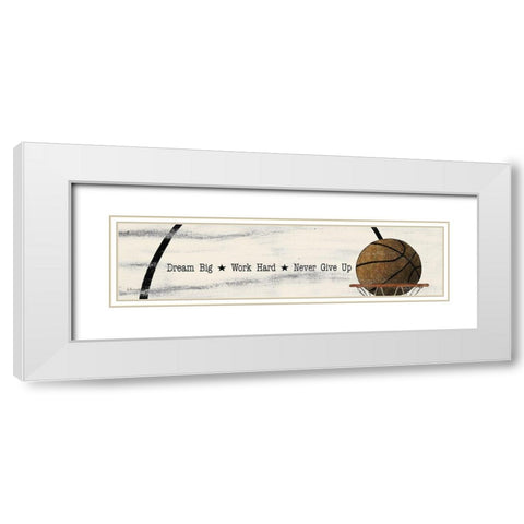 Basketball - Dream White Modern Wood Framed Art Print with Double Matting by Spivey, Linda