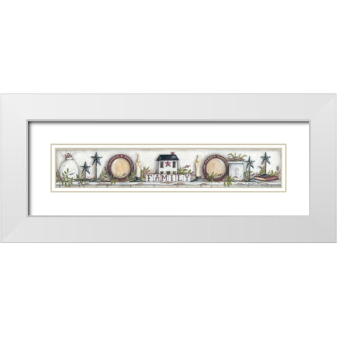 Always and Forever White Modern Wood Framed Art Print with Double Matting by June, Mary Ann