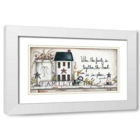 Family… White Modern Wood Framed Art Print with Double Matting by June, Mary Ann