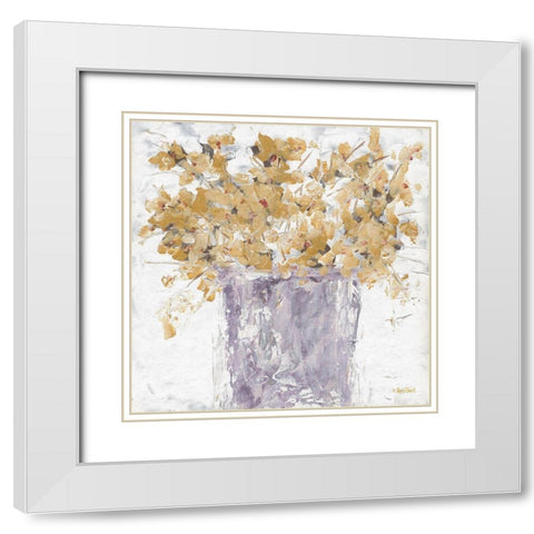 Autumn Golds White Modern Wood Framed Art Print with Double Matting by Ebert, Roey