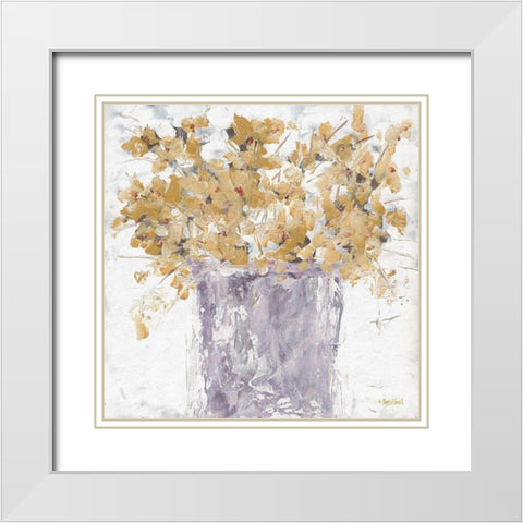 Autumn Golds White Modern Wood Framed Art Print with Double Matting by Ebert, Roey