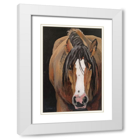 Horse Portrait II White Modern Wood Framed Art Print with Double Matting by Redman, Suzi