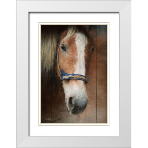Blaze White Modern Wood Framed Art Print with Double Matting by Vieira, Robin-Lee