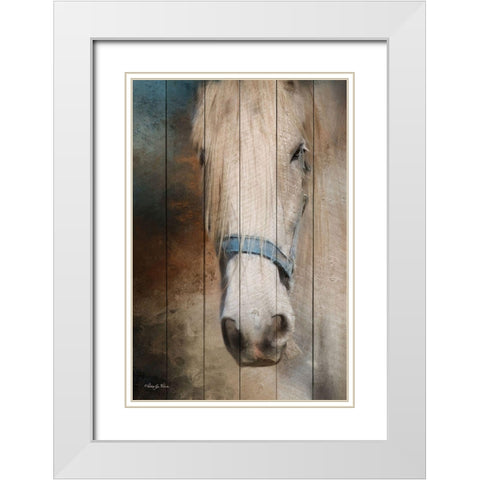 Old Gray Mare White Modern Wood Framed Art Print with Double Matting by Vieira, Robin-Lee