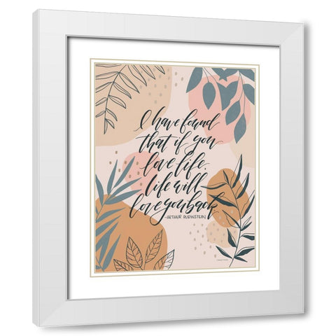 Love Life White Modern Wood Framed Art Print with Double Matting by Nieman, Rachel