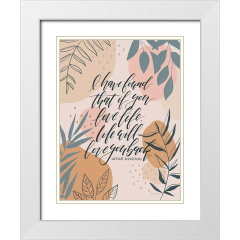 Love Life White Modern Wood Framed Art Print with Double Matting by Nieman, Rachel