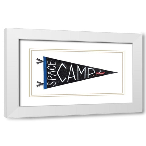 Space Camp Pennant White Modern Wood Framed Art Print with Double Matting by Nieman, Rachel