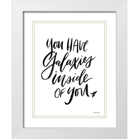 You Have Galaxies Inside of You White Modern Wood Framed Art Print with Double Matting by Nieman, Rachel