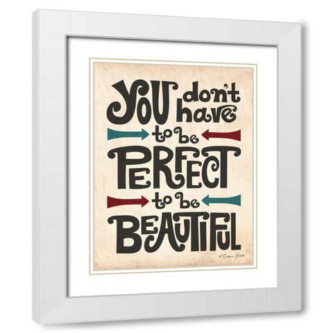 Beautiful White Modern Wood Framed Art Print with Double Matting by Ball, Susan