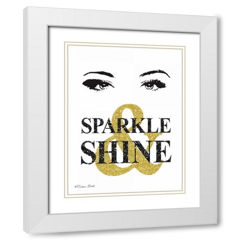 Sparkle and Shine White Modern Wood Framed Art Print with Double Matting by Ball, Susan