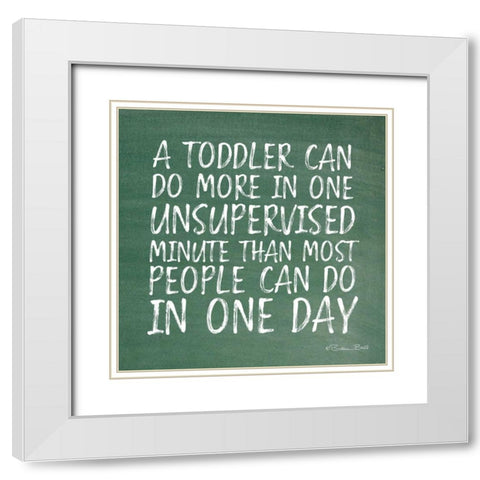 One Unsupervised Minute White Modern Wood Framed Art Print with Double Matting by Ball, Susan