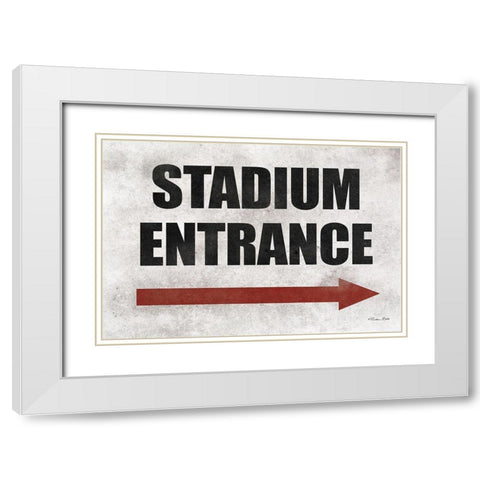 Stadium Entrance White Modern Wood Framed Art Print with Double Matting by Ball, Susan