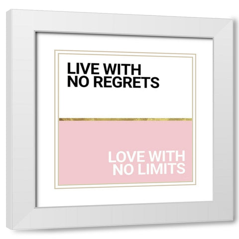 Regrets and Limits White Modern Wood Framed Art Print with Double Matting by Ball, Susan
